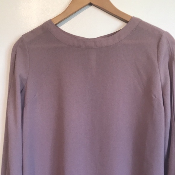 COVET mauve cold shoulder blouse with gold sequin accents size XS oversized - Picture 5 of 12